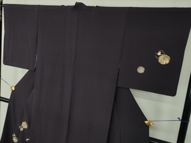 平和屋着物●訪問着 駒刺繍 雪輪宝尽くし花文 金銀彩 正絹 逸品 DABG8587ps