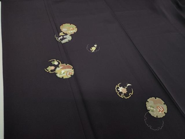 平和屋着物●訪問着 駒刺繍 雪輪宝尽くし花文 金銀彩 正絹 逸品 DABG8587ps