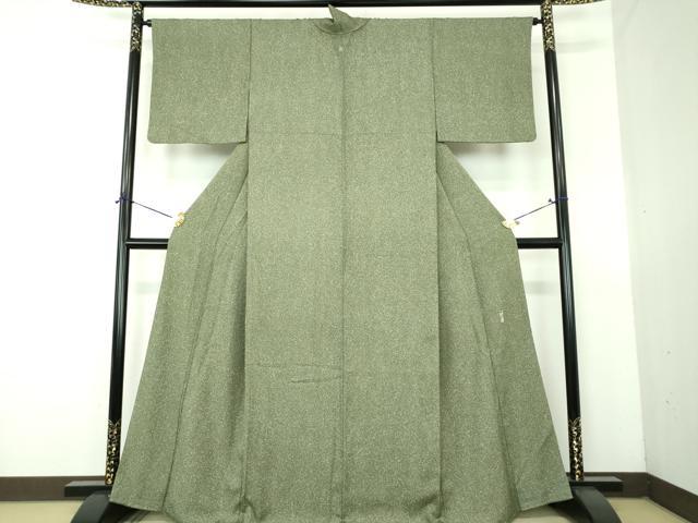平和屋着物●上質な小紋 作家物 たたき染め 正絹 逸品 DABG8596ps