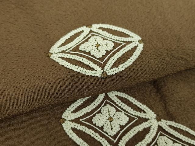 平和屋着物●中国三大刺繍 相良刺繍 総刺繍 訪問着 七宝文 金糸 正絹 逸品 DABG8604ps