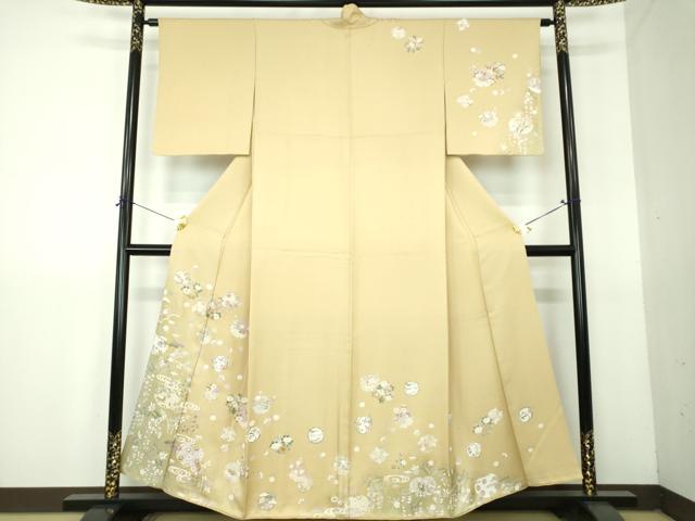 平和屋着物●訪問着 流水宝尽くし花文 暈し染め 金彩 正絹 逸品 DABG8619ps