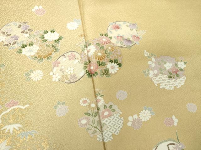 平和屋着物●訪問着 流水宝尽くし花文 暈し染め 金彩 正絹 逸品 DABG8619ps