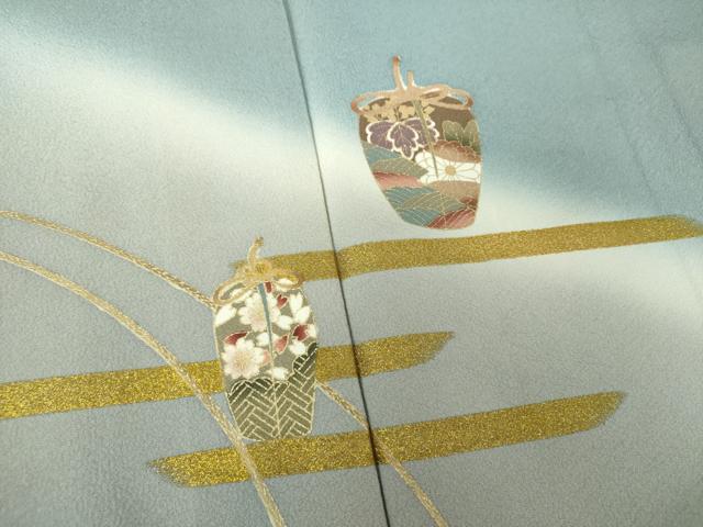 平和屋着物●訪問着 仕覆花文 暈し染め 金彩 正絹 逸品 DABG8631ps