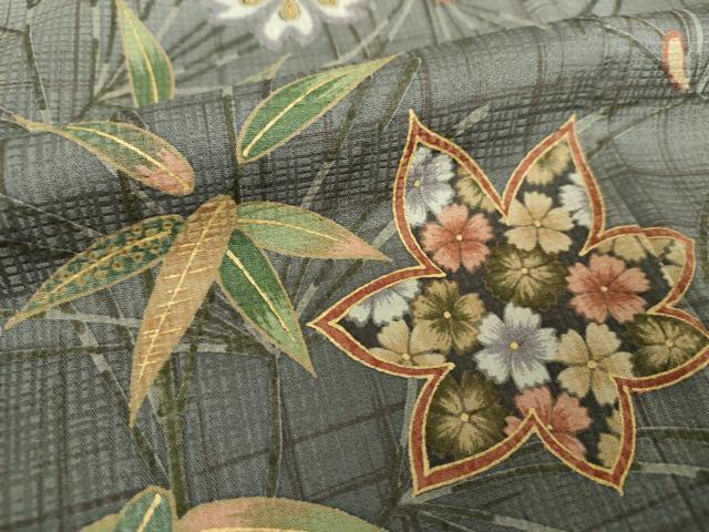 平和屋着物●訪問着 松竹梅 舞桜 舞蝶藤花房 暈し染め 金彩 正絹 逸品 DABG8647ps