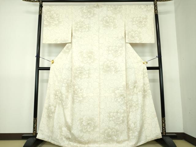 平和屋着物●上質な小紋 牡丹文 正絹 逸品 DABG8674ps