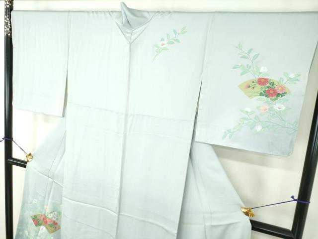 平和屋着物●訪問着 手描き 地紙花文 暈し染め 金彩 正絹 逸品 DABG8688ps