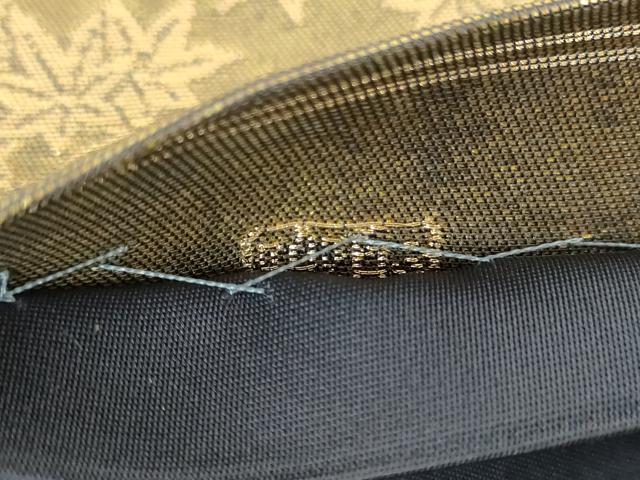 平和屋着物▼西陣 じゅらく謹製 六通柄袋帯 天井花鳥丸文 金糸 引箔 正絹 逸品 DABG8748ps