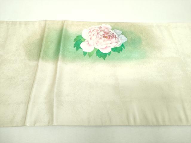 平和屋着物▼太鼓柄袋帯 手描き 休み鳥 枝花文 金彩 正絹 逸品 DABG8758ps