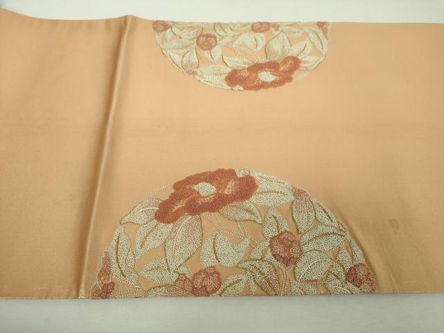 平和屋着物▼中国三大刺繍 相良刺繍 総刺繍 太鼓柄袋帯 枝花丸文 金糸 正絹 逸品 DABG8911ps