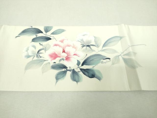 平和屋着物▼藤井嵐晴 九寸名古屋帯 手描き 枝花文 正絹 逸品 DABG8937ps