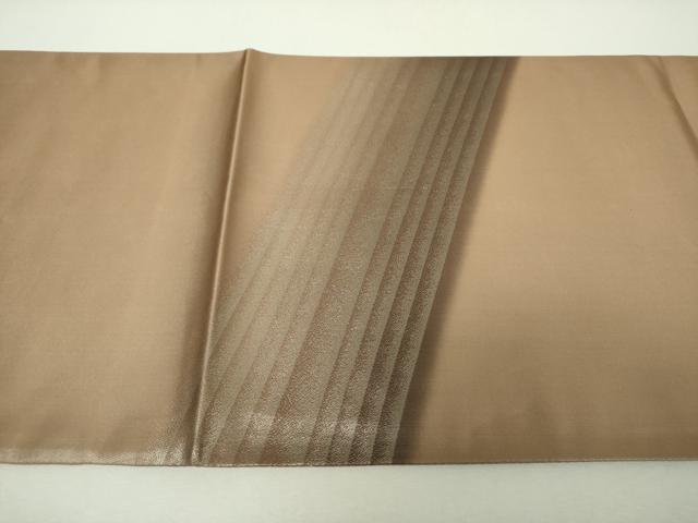 平和屋着物▼染色作家 斉藤三才 太鼓柄袋帯 霞文 金糸 正絹 逸品 DABG8938ps