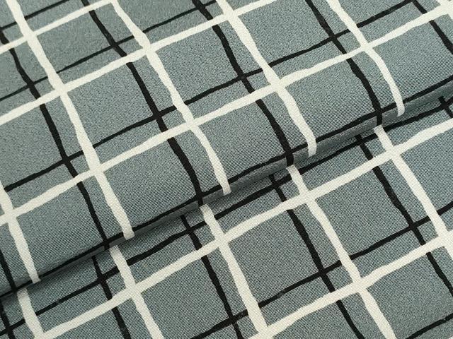 平和屋着物●創業明治元年、京の老舗【小糸染芸】 小糸敏夫 小紋 反物 着尺 こいと染 格子 証紙付き 逸品 未使用 DABG9062we