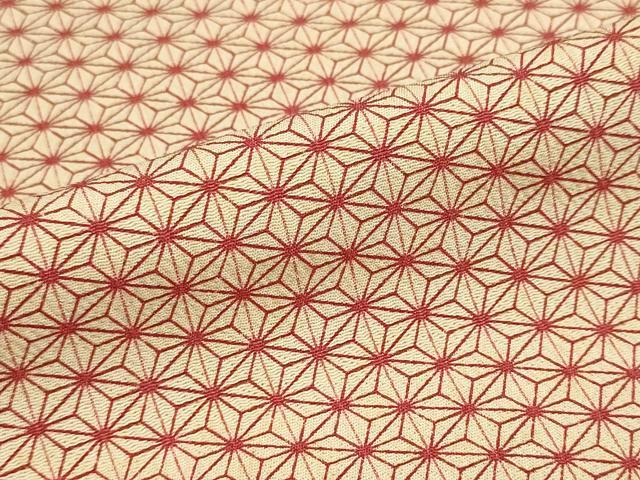 平和屋着物▼小紋 反物 着尺 麻の葉文様 大丸扱い 逸品 未使用 DABG9073we