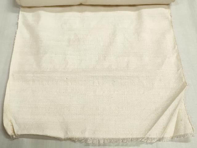 平和屋着物▼白生地 反物 着尺 紬地 生成り色 逸品 未使用 DABG9125we