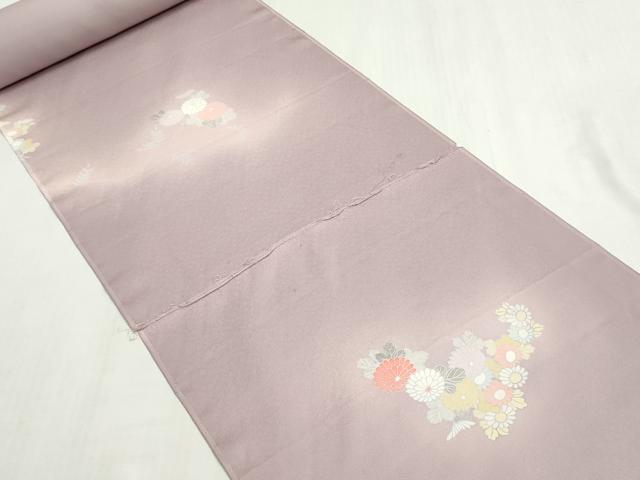 平和屋着物▼付下げ 解き反物 着尺 八掛付き 刺繍 花籠文 暈し染め 逸品 DABG9204we