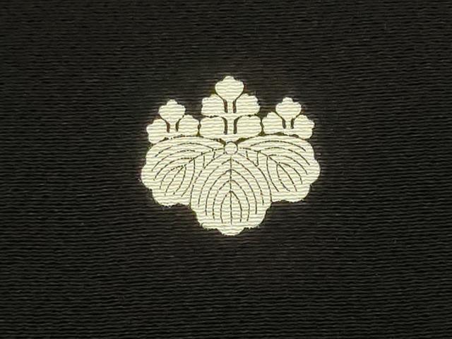 平和屋着物▼黒紋付 黒生地 解き反物 着尺 逸品 DABG9253we