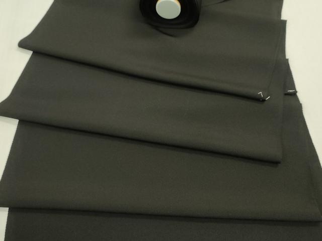 平和屋着物▼黒紋付 黒生地 解き反物 着尺 逸品 DABG9253we