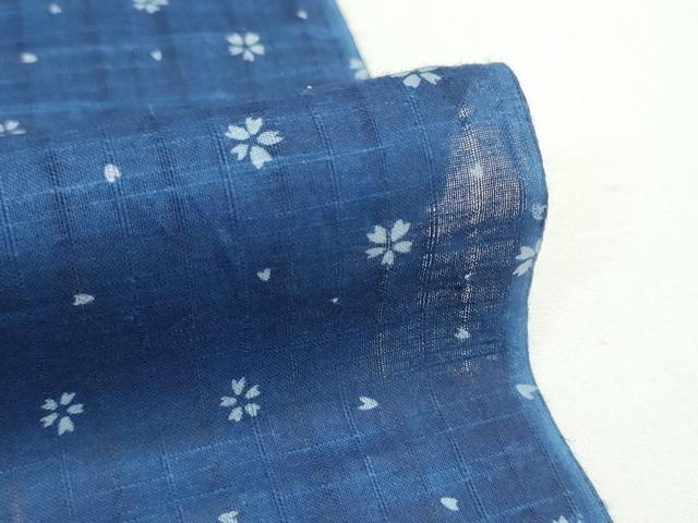 平和屋着物*夏物 ファッションデザイナー コシノジュンコ 浴衣 反物 着尺 舞桜 綿 逸品 未使用 DABG9347we