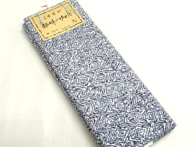 平和屋着物*夏物 浴衣 反物 着尺 注染 幾何学文様 大丸扱い 綿 逸品 未使用 DABG9356we