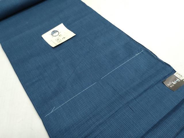 平和屋着物*夏物 竺仙鑑製 浴衣 反物 着尺 注染 縞 高島屋扱い 証紙付き 綿 逸品 未使用 DABG9469we