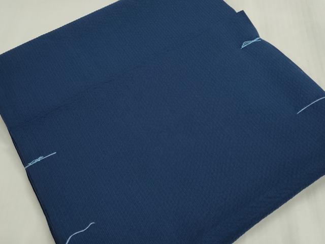 平和屋着物*夏物 阿波しじら織 浴衣 反物 着尺 正藍染 青藍色 証紙付き 綿 逸品 未使用 DABG9494we