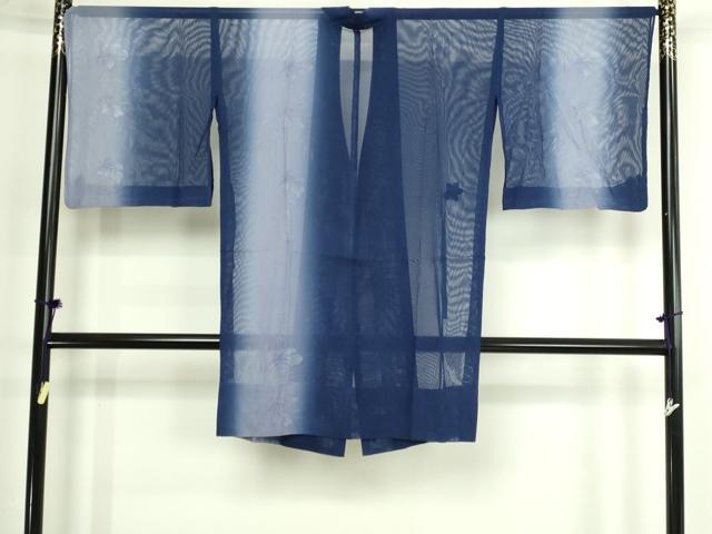 平和屋着物▽道中着 スリーシーズン 春夏秋 塵除け 枝葉文 正絹 逸品 DABG9547sf