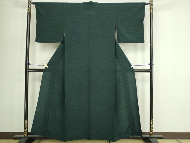平和屋着物▽洗える最高級着物 <英>はなぶさ謹製 小紋 単衣 草葉文 洗える着物 DABG9556sf