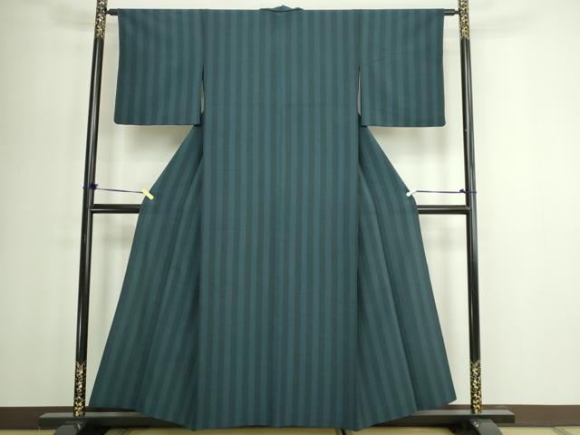 平和屋着物▽洗える最高級着物 <英>はなぶさ謹製 小紋 単衣 間道 洗える着物 DABG9560sf