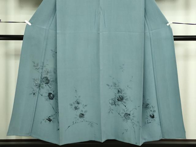 平和屋着物▽訪問着 単衣 刺繍 枝花文 正絹 逸品 DABG9584sf