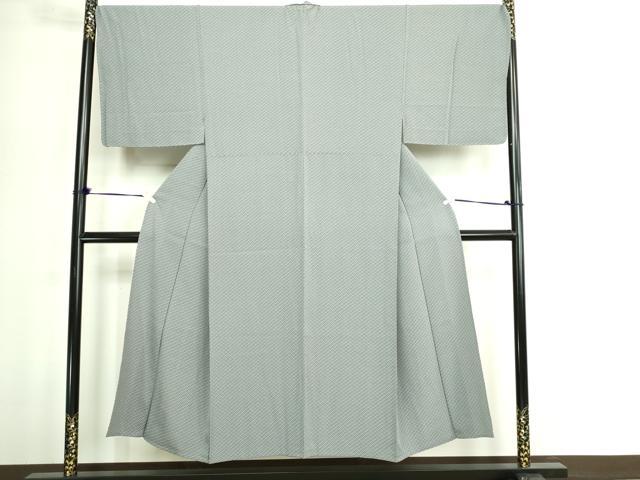 平和屋着物▽男性 小紋 単衣 北斎模様 反端付き 正絹 逸品 DABG9590sf
