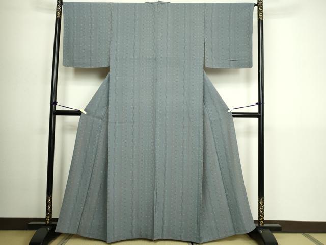 平和屋着物▽上質な小紋 単衣 変わり間道 鈴乃屋扱い 正絹 逸品 未使用 DABG9595sf