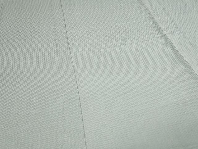 平和屋着物▽上質な色無地 単衣 檜垣地紋 灰青色 正絹 逸品 DABG9608sf