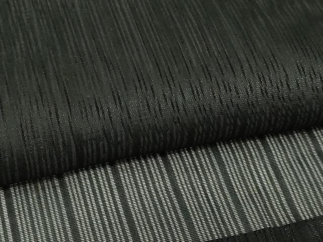 平和屋着物▽羽織 スリーシーズン 春夏秋 塵除け 二重紗 縞 黒地 三越扱い 正絹 逸品 DABG9617sf