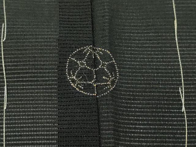 平和屋着物▽羽織 スリーシーズン 春夏秋 塵除け 枝花文 黒地 正絹 逸品 DABG9619sf
