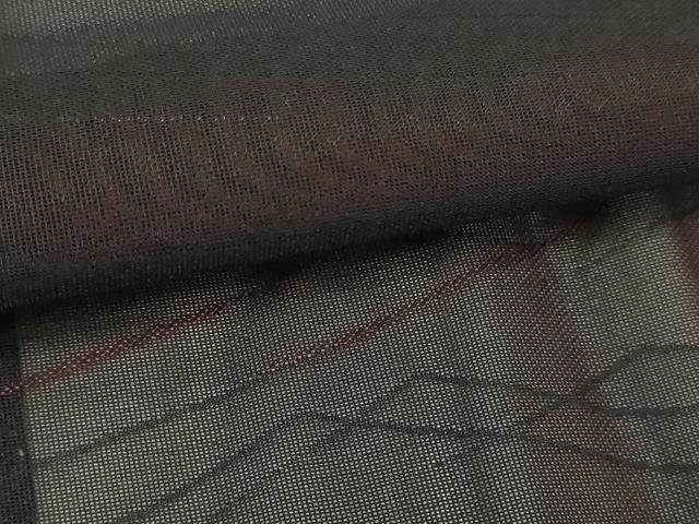 平和屋着物▽羽織 スリーシーズン 春夏秋 塵除け 重山文 黒地 正絹 逸品 DABG9625sf