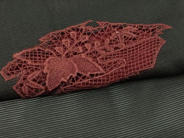 平和屋着物▽羽織 スリーシーズン 春夏秋 塵除け ドロンワーク 草花文 黒地 正絹 逸品 DABG9633sf