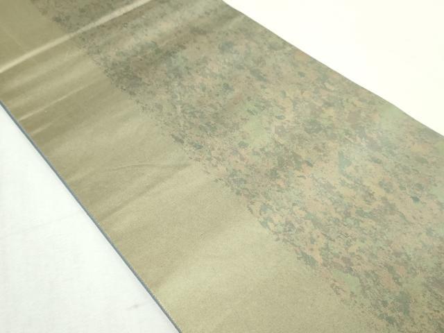 平和屋本店●六通柄袋帯 霞文 本金箔 金泥箔 正絹 逸品 DABG9673sf