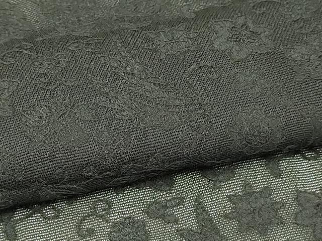 平和屋着物▽羽織 スリーシーズン 春夏秋 塵除け 花蝶文 黒地 正絹 逸品 DABG9706sf