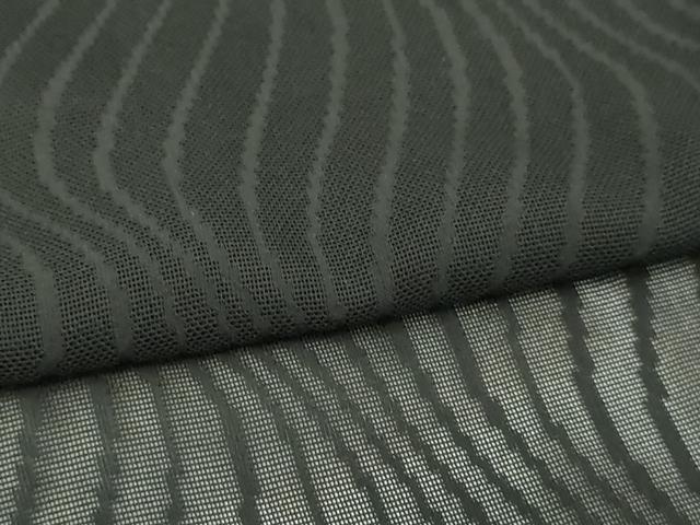 平和屋着物▽羽織 スリーシーズン 春夏秋 塵除け 変わり縞 黒地 正絹 逸品 DABG9707sf