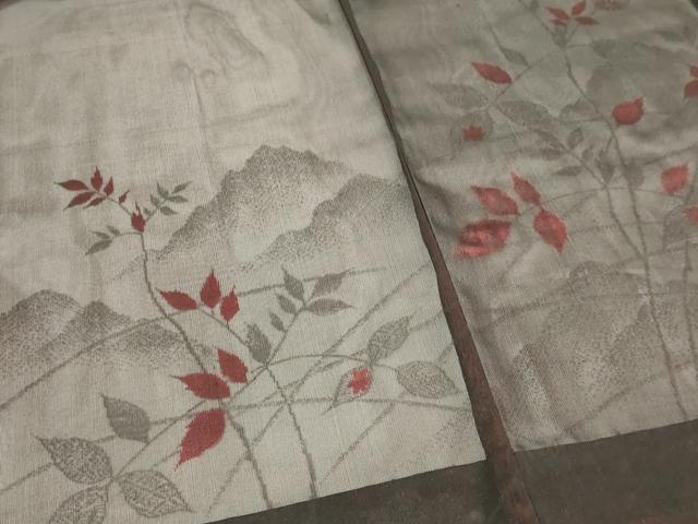 平和屋着物▽羽織 スリーシーズン 春夏秋 塵除け 枝葉文 正絹 逸品 DABG9746sf