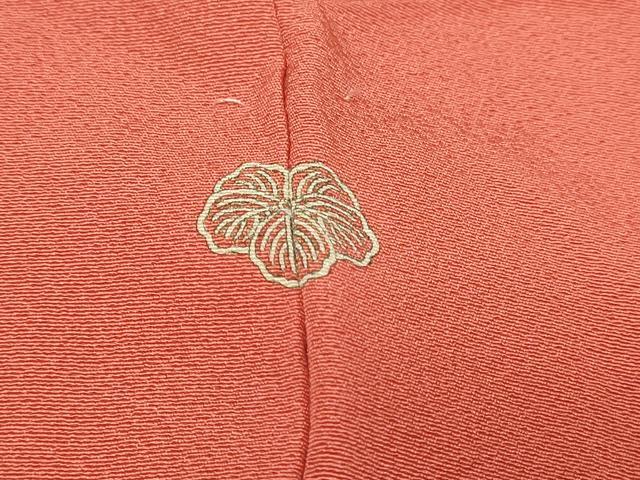 平和屋着物▽上質な色無地 単衣 作家物 真赭色 やまと誂製 正絹 逸品 未使用 DABG9763sf