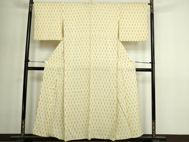 平和屋着物▽上質な小紋 単衣 変わり間道 正絹 逸品 DABG9772sf