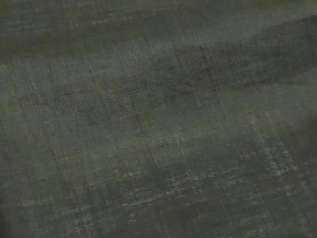 平和屋着物*夏物 色無地 上布 紗 黒色 黒地 麻 逸品 DABG9802sf