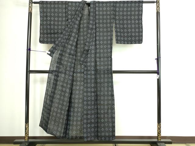 平和屋着物*夏物 重要無形文化財 本場宮古上布 花菱文 苧麻 逸品 DABG9818sf