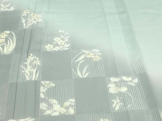 平和屋着物*夏物 訪問着 絽 草花文 暈し染め 金彩 正絹 逸品 DABG9824sf