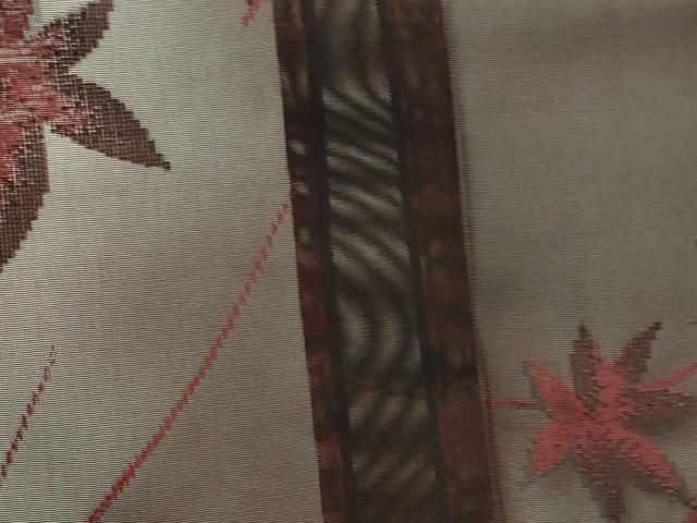 平和屋着物*夏物 小紋 紗 枝葉文 黒地 正絹 逸品 DABG9825sf