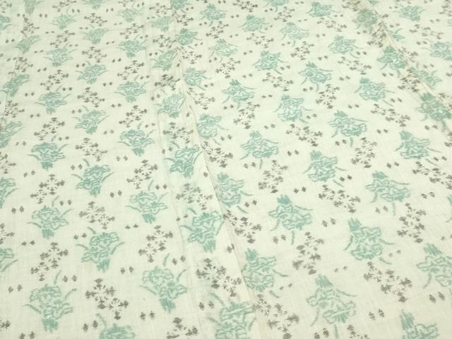 平和屋着物*夏物 本場小千谷縮 草花文 麻 逸品 DABG9826sf