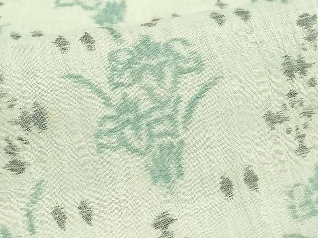 平和屋着物*夏物 本場小千谷縮 草花文 麻 逸品 DABG9826sf
