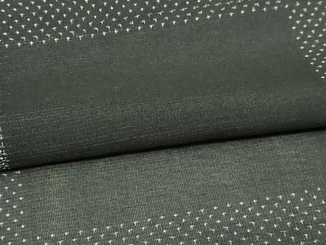 平和屋着物*夏物 本場大島紬 夏大島 格子 黒地 正絹 逸品 DABG9830sf