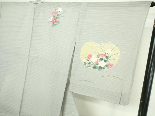 平和屋着物*夏物 訪問着 変わり絽 友禅 草花文 正絹 逸品 DABG9832sf